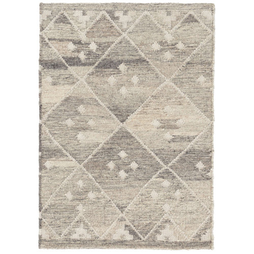 Dash and Albert Rugs Kota Flatweave Geometric Area Rug in Beige/Gray